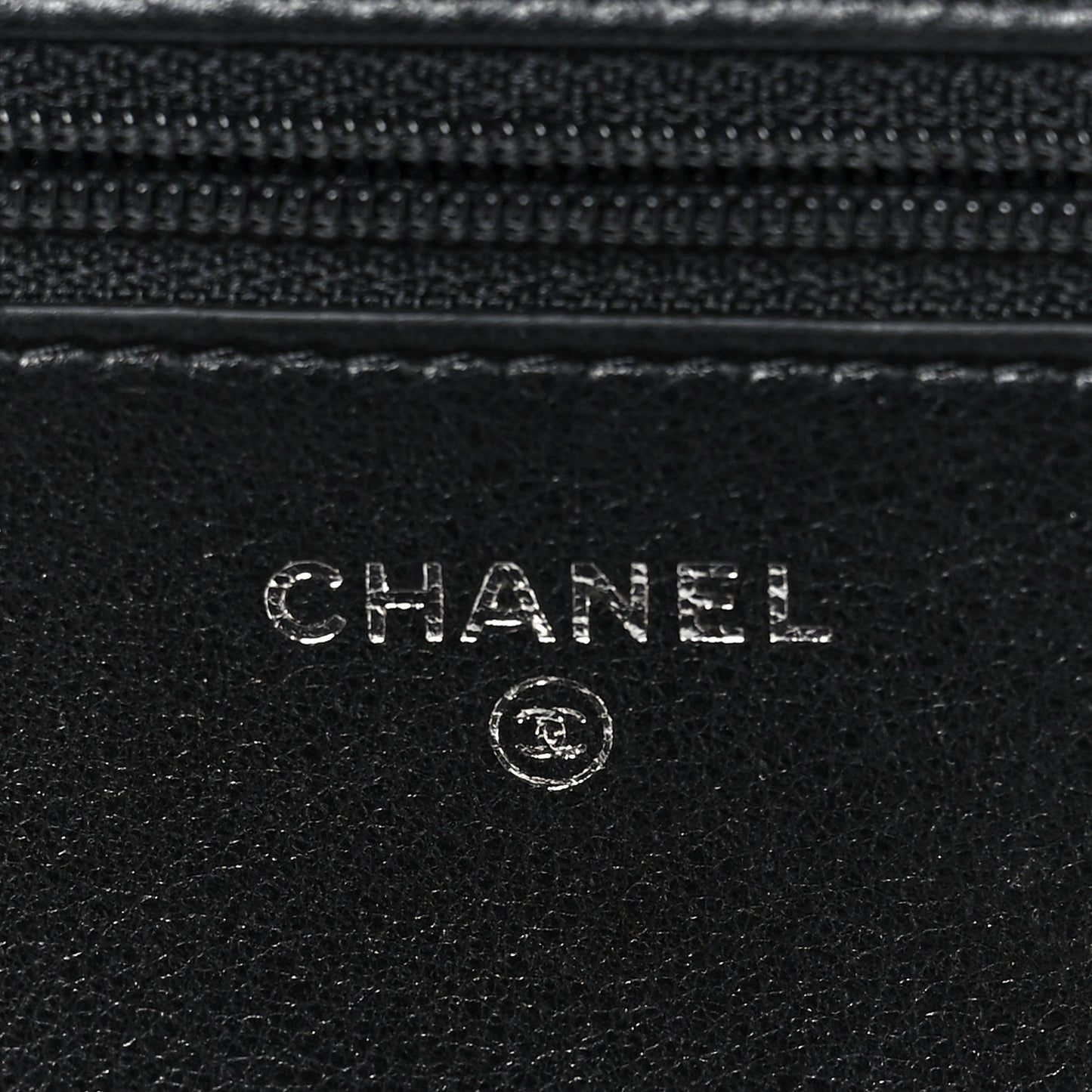 Galuchat Stingray Lambskin Boy Wallet On Chain WOC Black