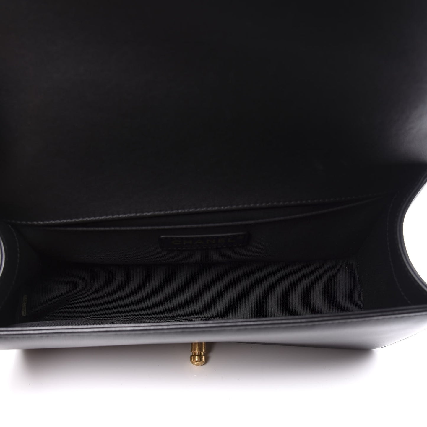 Lambskin Quilted Medium Boy Flap Black