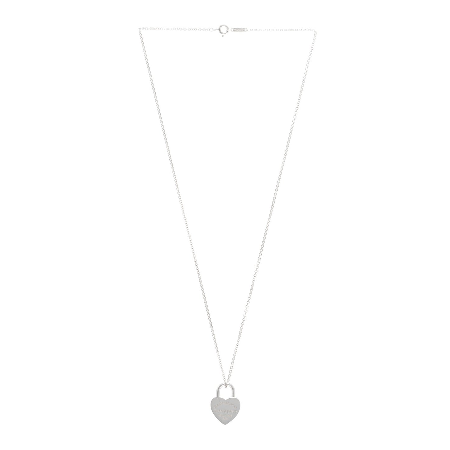 Sterling Silver Return to Tiffany Heart Lock Pendant Necklace