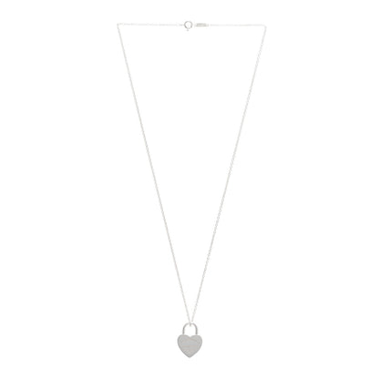 Tiffany Sterling Silver Return to Tiffany Heart Lock Pendant Necklace 3 of 4