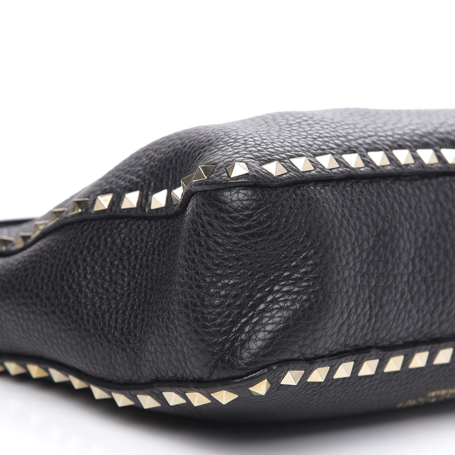 Valentino Garavani Pebbled Calfskin Small Rockstud Flip-Lock Messenger Bag Black 7 of 9