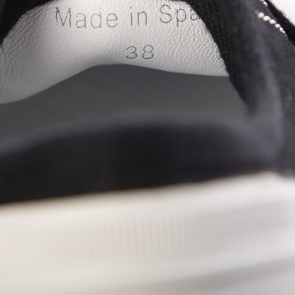 Chanel Canvas Lace Up Cap Toe Sneakers 38 Black 9 of 11