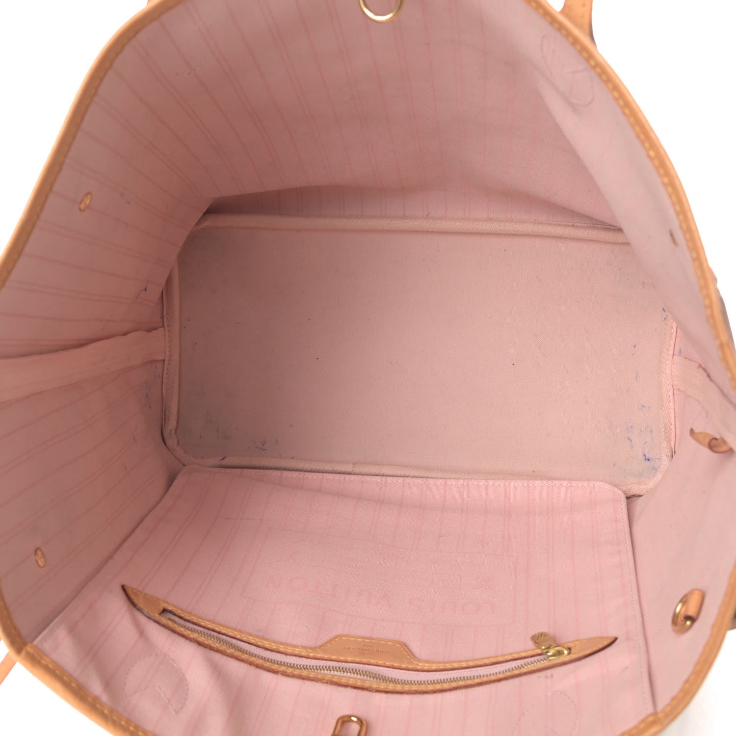 Louis Vuitton Damier Azur Neo Neverfull MM Rose Ballerine 4 of 4