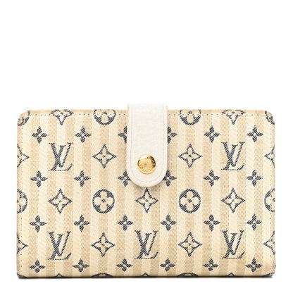 Louis Vuitton Mini Lin Croisette French Purse Wallet Blue 1 of 12