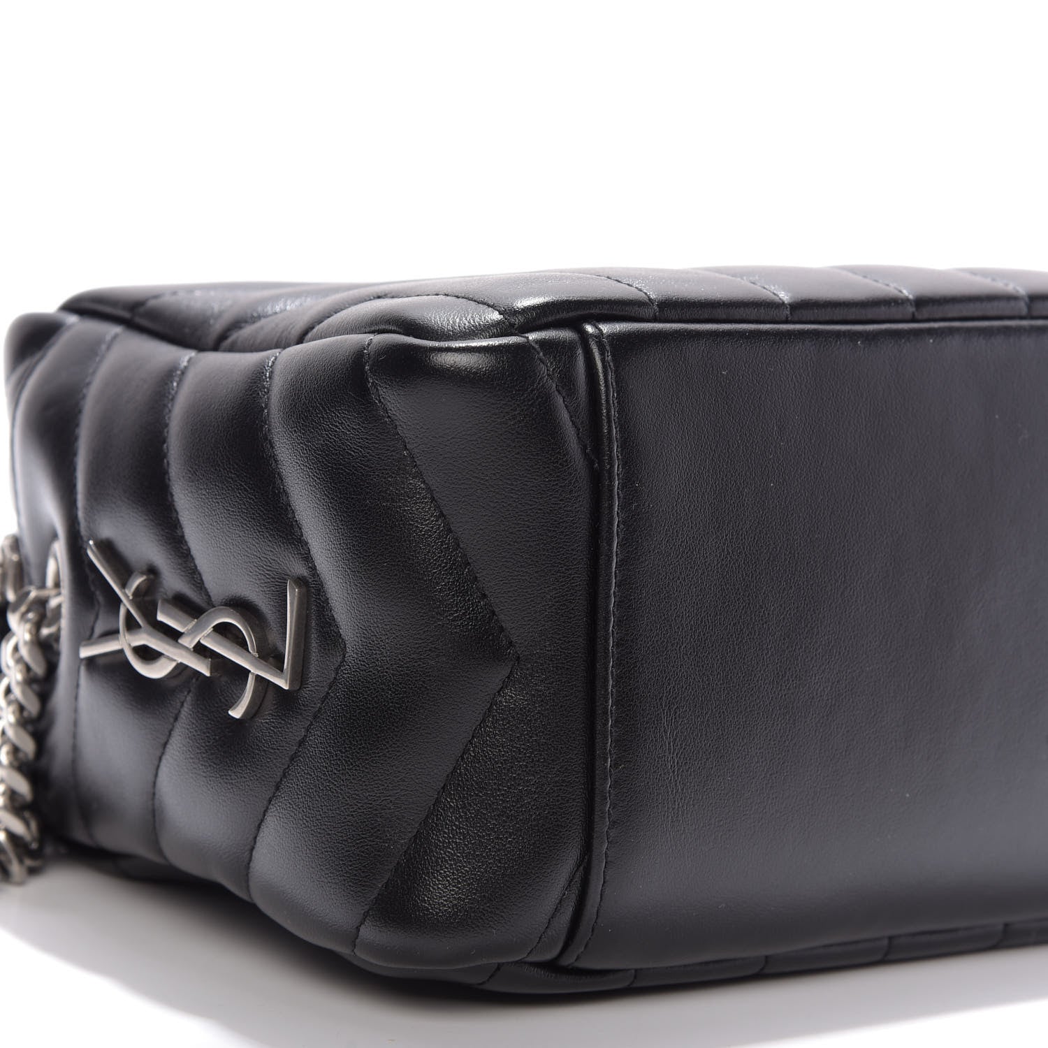 Saint Laurent Calfskin Y Quilted Monogram Small Loulou Bowling Bag Black 6 of 10