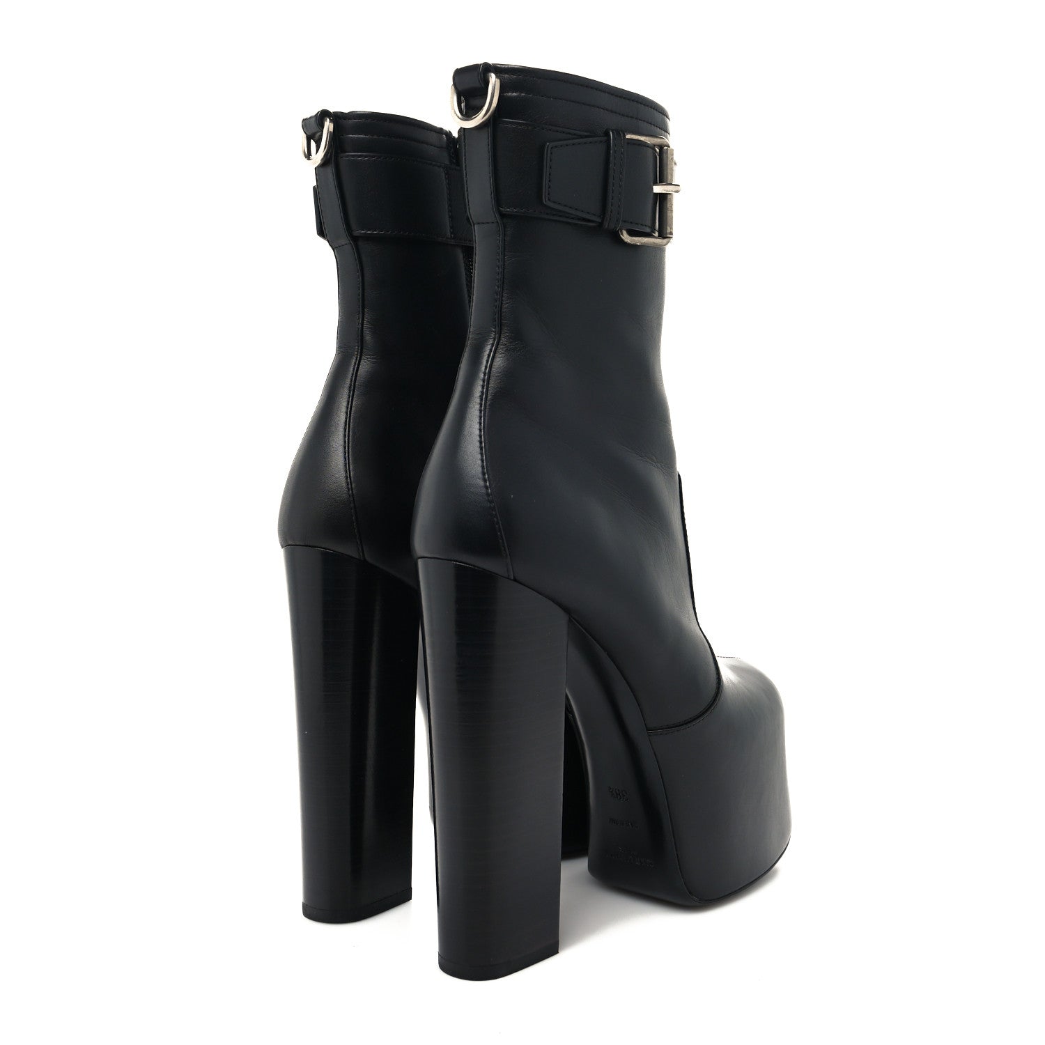 Saint Laurent Calfskin Mina 135 Boots 38.5 Black 4 of 7