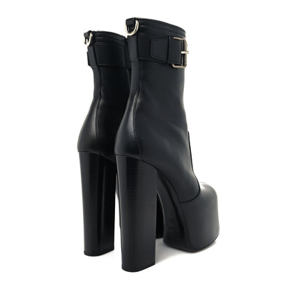Saint Laurent Calfskin Mina 135 Boots 38.5 Black 4 of 7