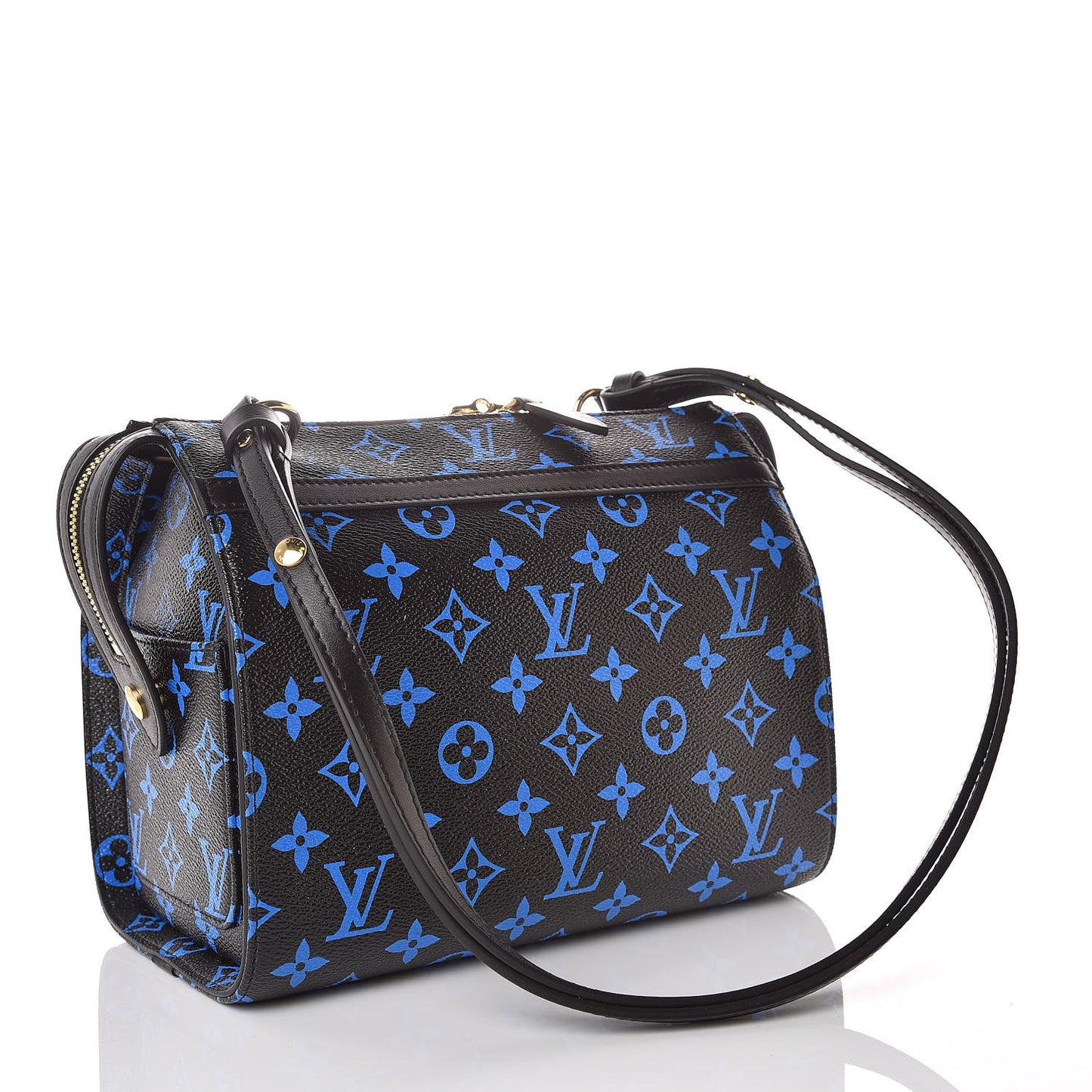Colored Monogram Speedy Amazon PM Blue Black