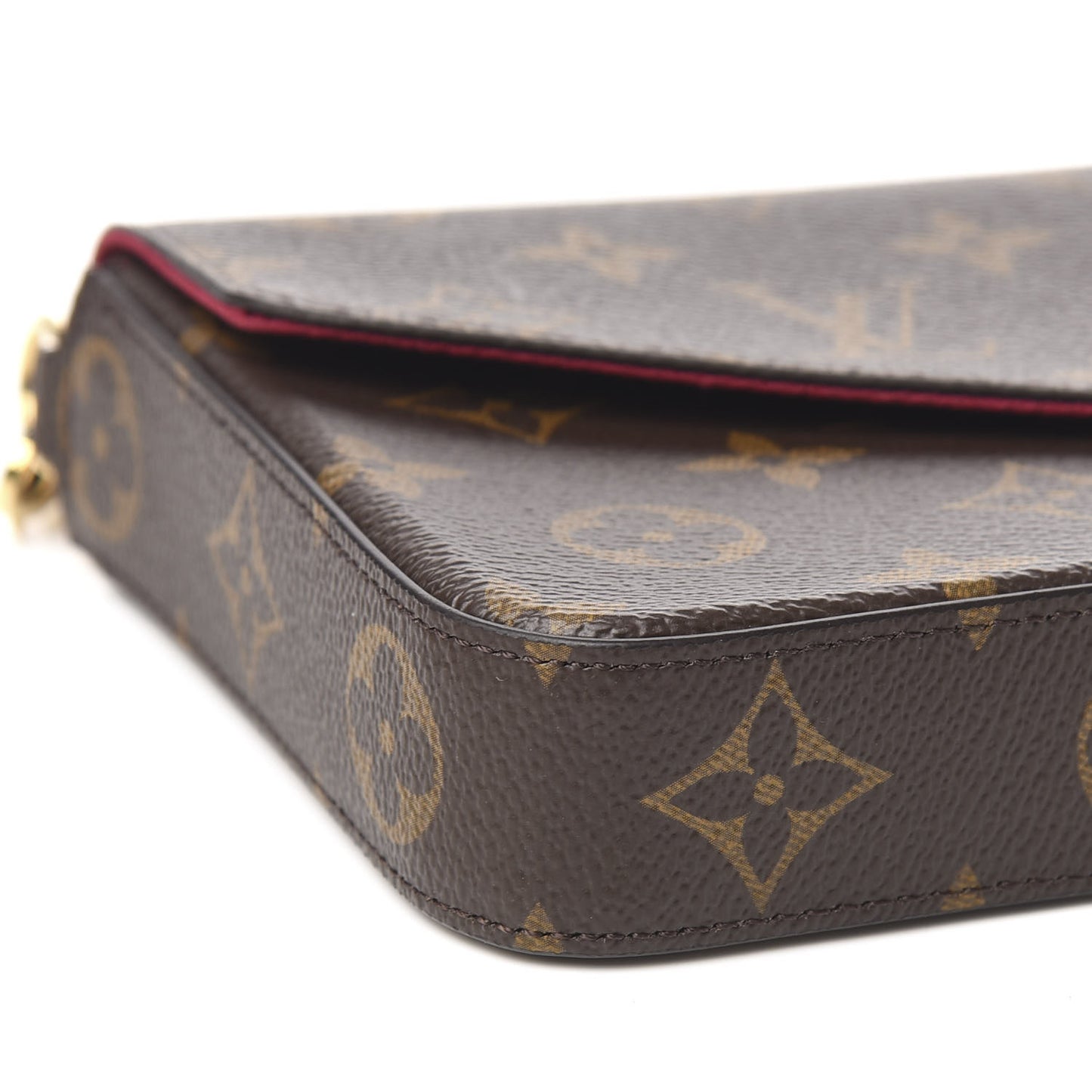 Monogram Pochette Felicie Chain Wallet Fuchsia