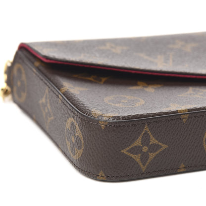 Louis Vuitton Monogram Pochette Felicie Chain Wallet Fuchsia 7 of 10