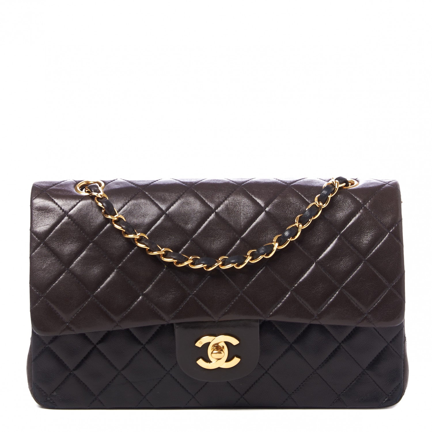 Chanel Lambskin Quilted Medium Double Flap Black 1 of 9