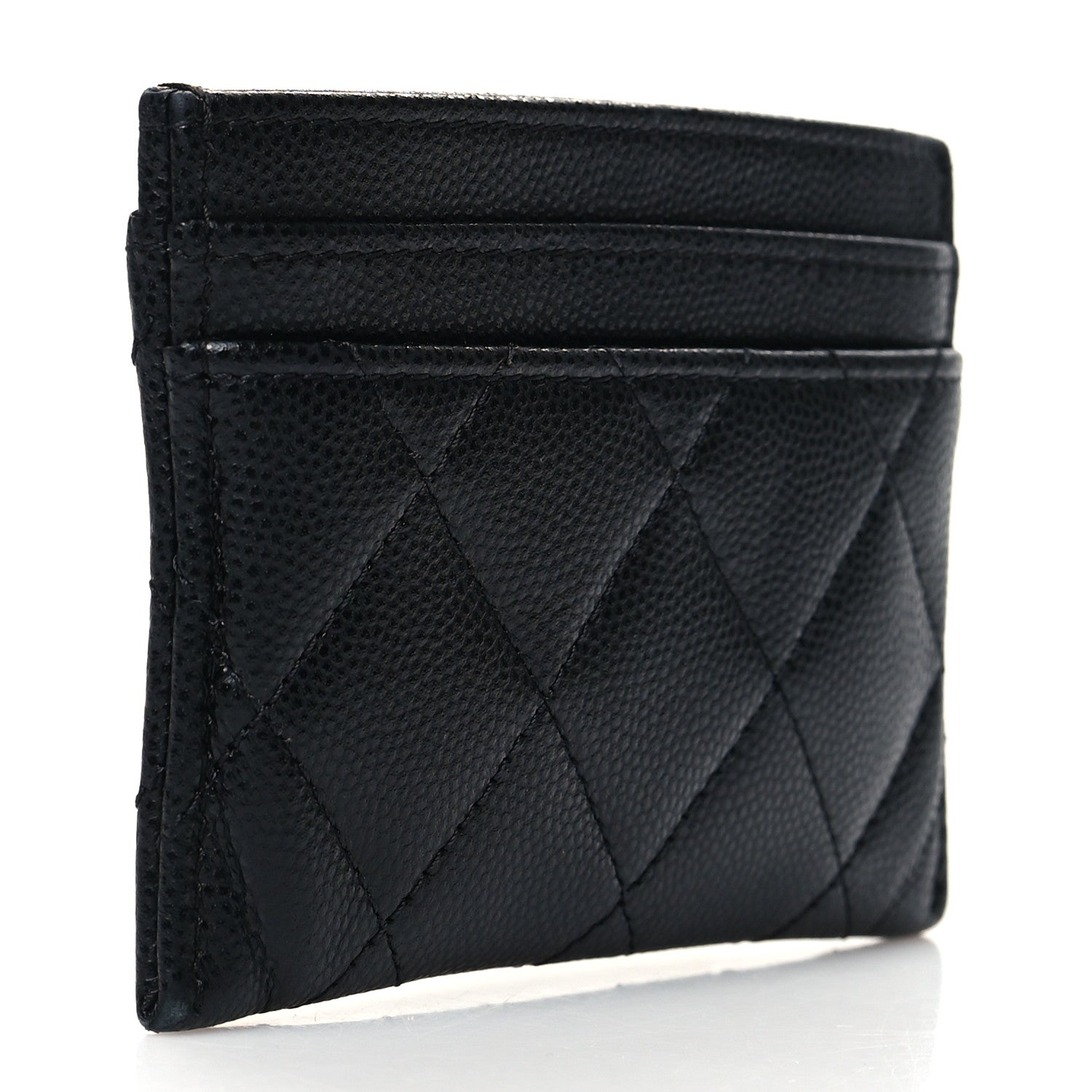 Chanel Caviar Quilted Crystal Card Holder Black 3 of 9