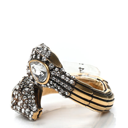 Gucci Metal Crystal Snake Ring M White GoldGUCCI Crystals Snake Ring M 3 of 6