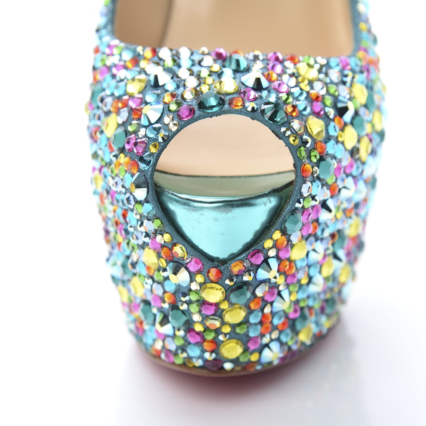 Crystal Suede Burma Daffodile Strass 160 Pumps 38 Multicolor
