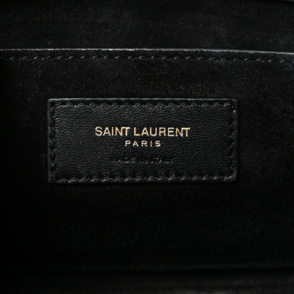 Saint Laurent Metallic Calfskin Small Classic Monogram Kate Satchel Oro 6 of 9