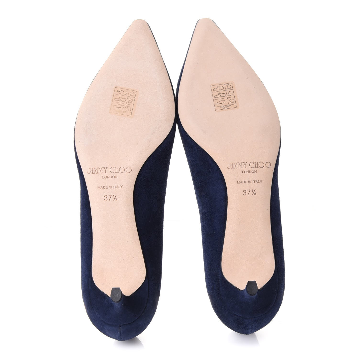 Jimmy Choo Suede Romy Pumps 37.5 Navy 6 of 9