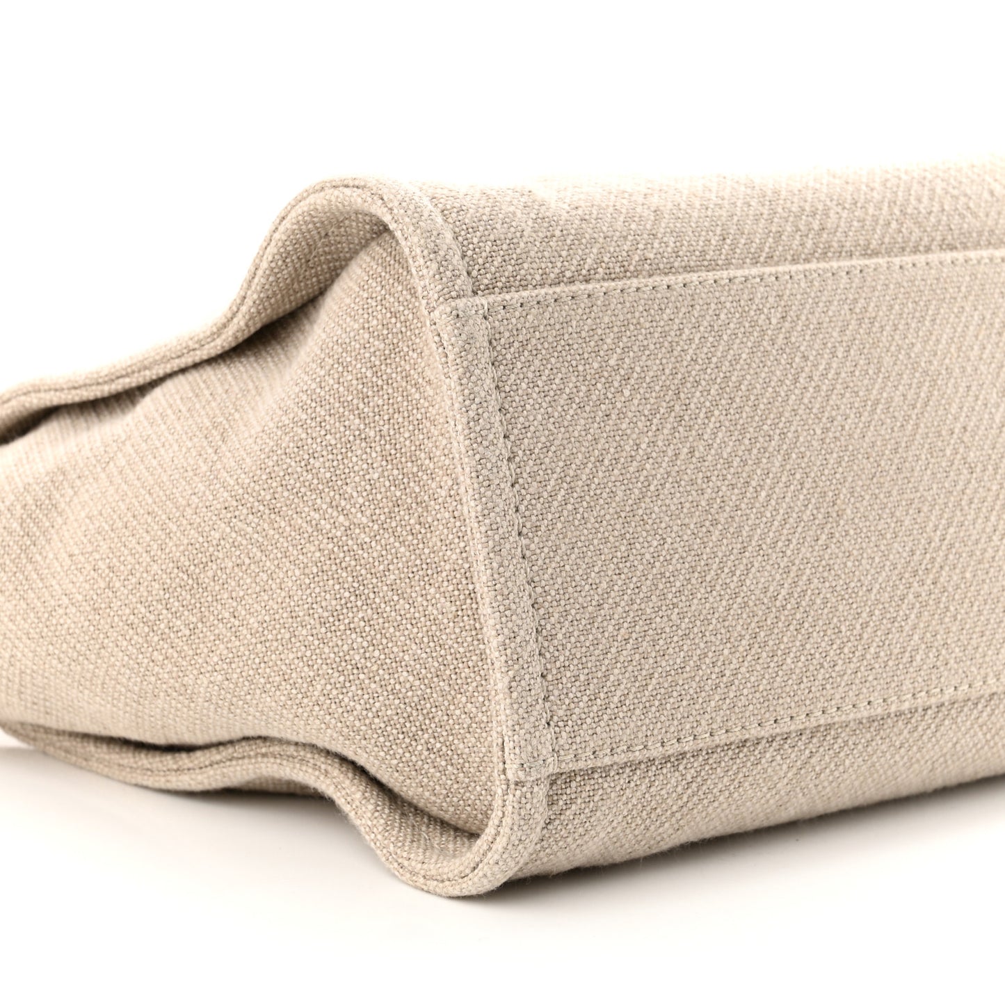 Mixed Fibers Small Deauville Tote Beige Black