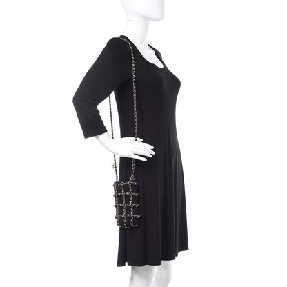 Chanel Suede Tech Me Out Clutch With Chain Black 2 of 8
