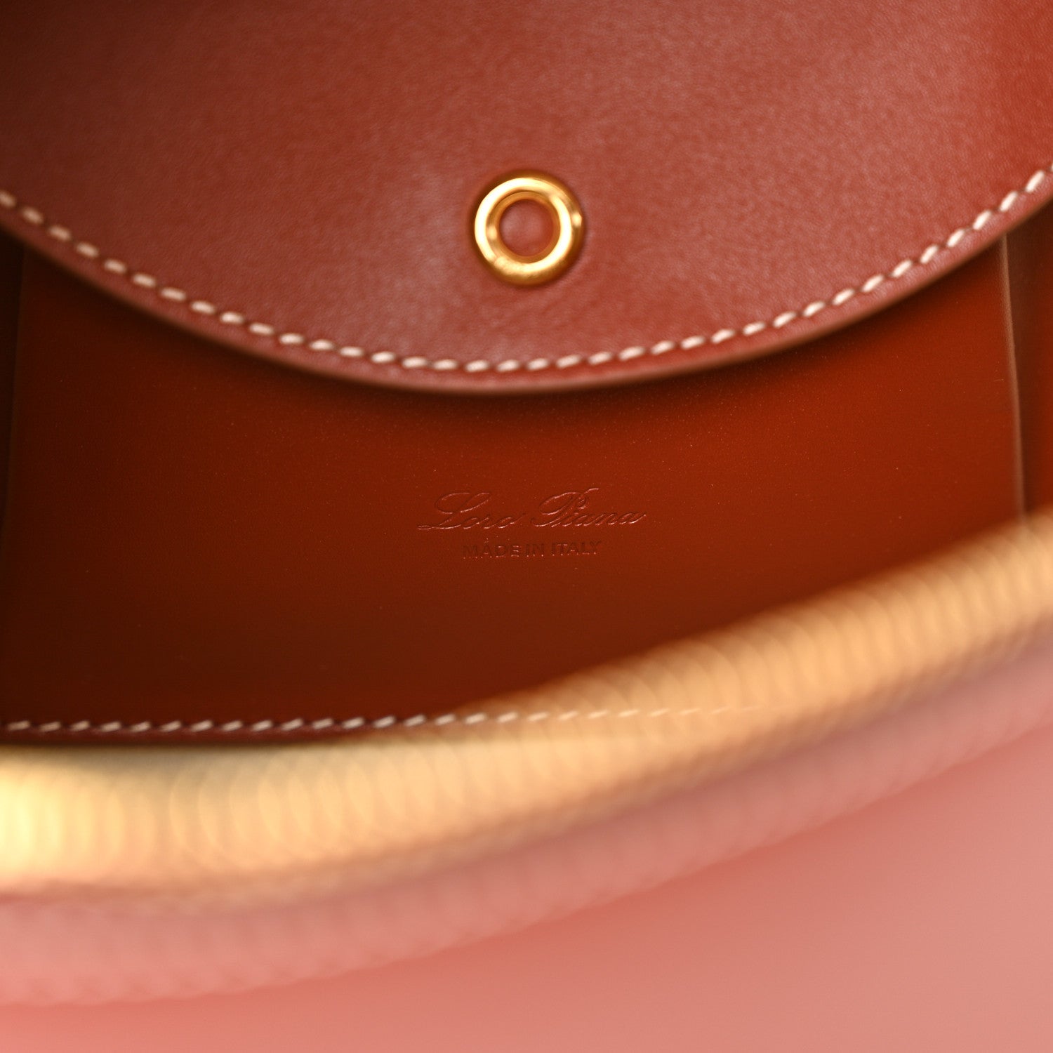 Loro Piana Saddle Calfskin Extra Bag L27 Deep Kummel 6 of 10