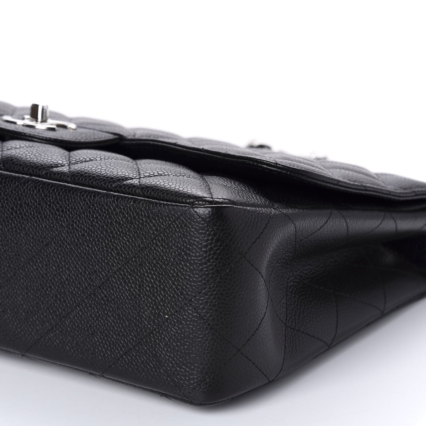 Caviar Quilted Jumbo Single Flap Black