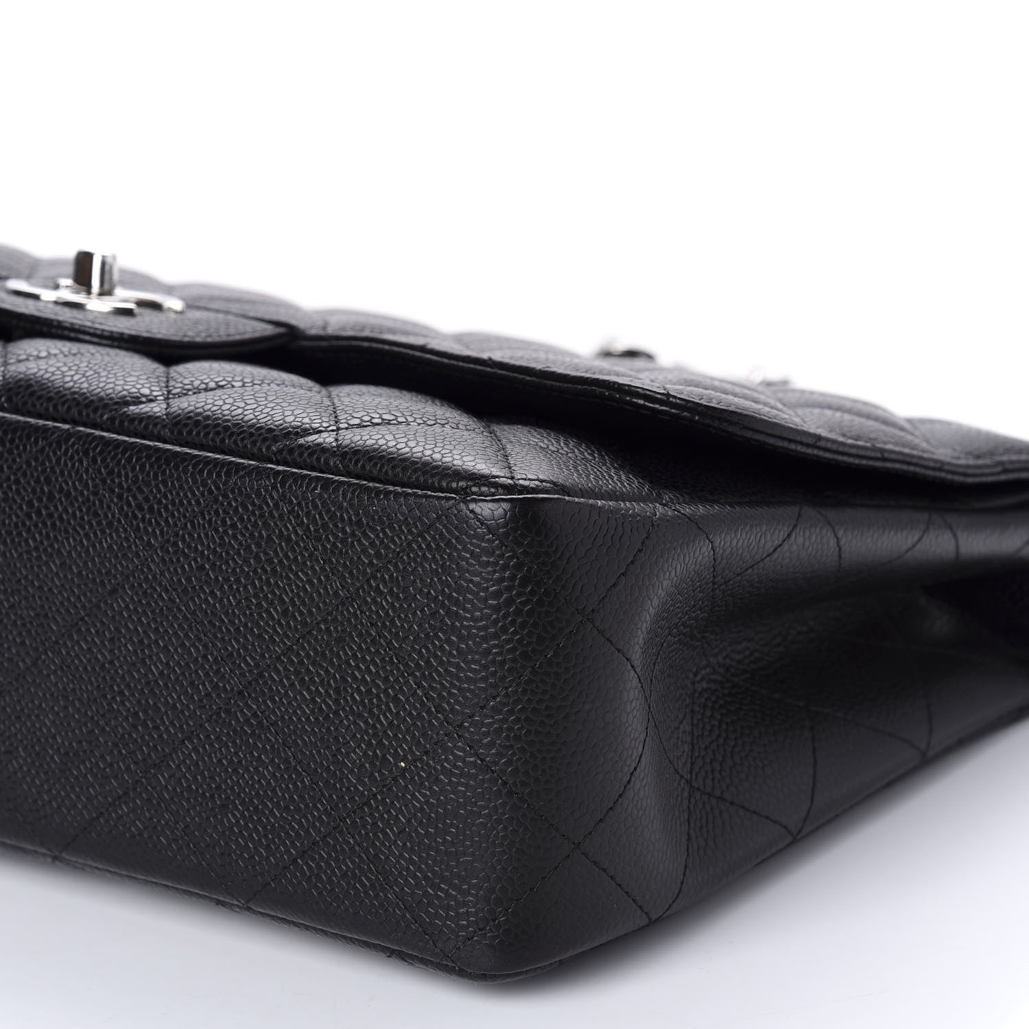 Chanel Caviar Quilted Jumbo Single Flap Black 8 of 11