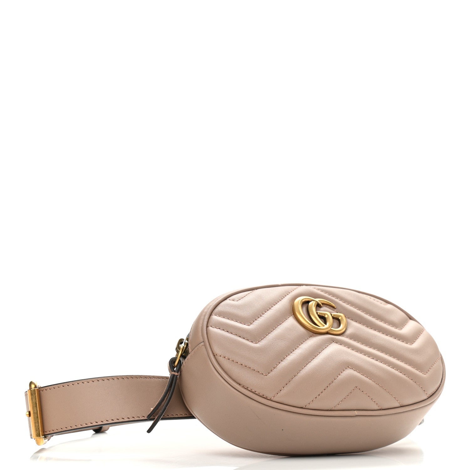 Gucci Calfskin Matelasse GG Marmont Belt Bag 85 34 Porcelain Rose 4 of 10