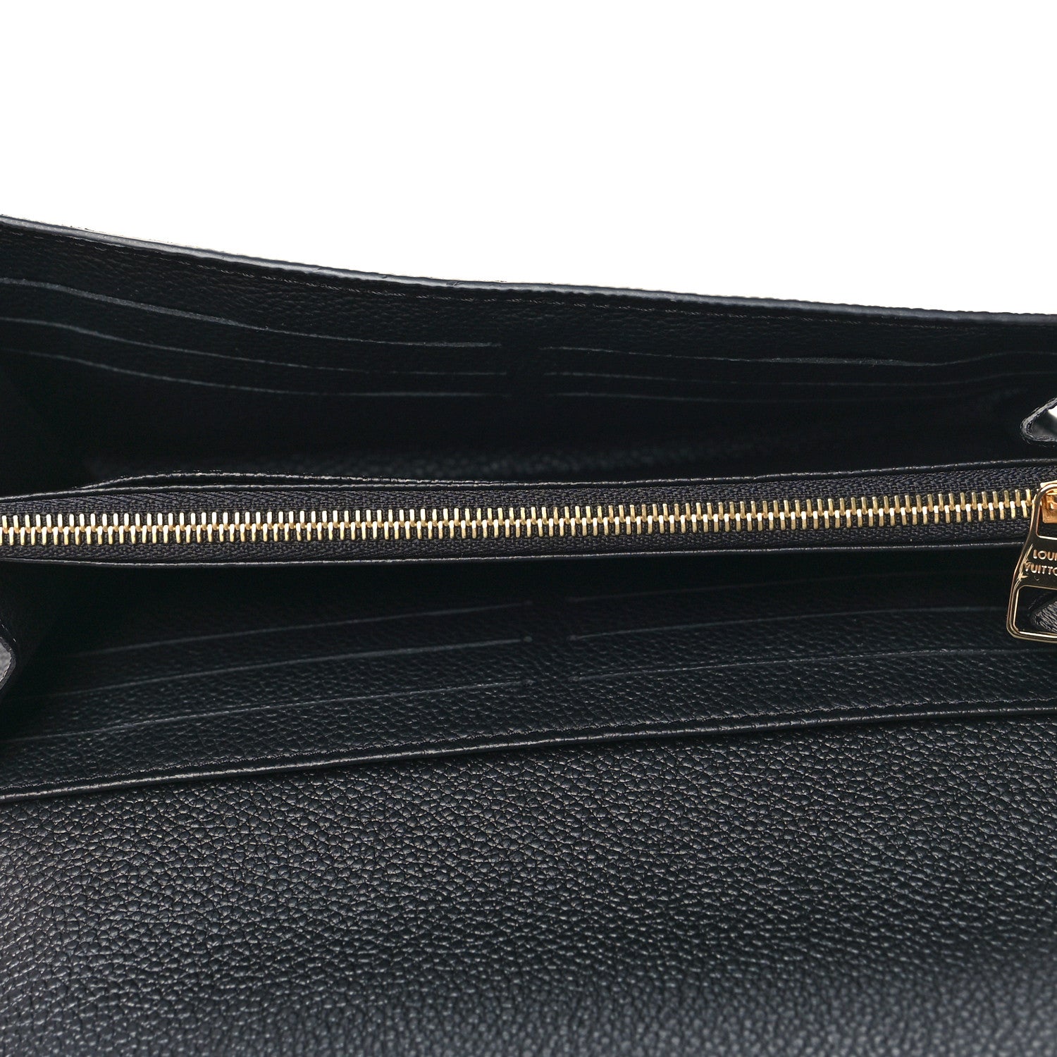 Louis Vuitton Monogram Empreinte Giant Sarah Wallet Black Beige 5 of 8