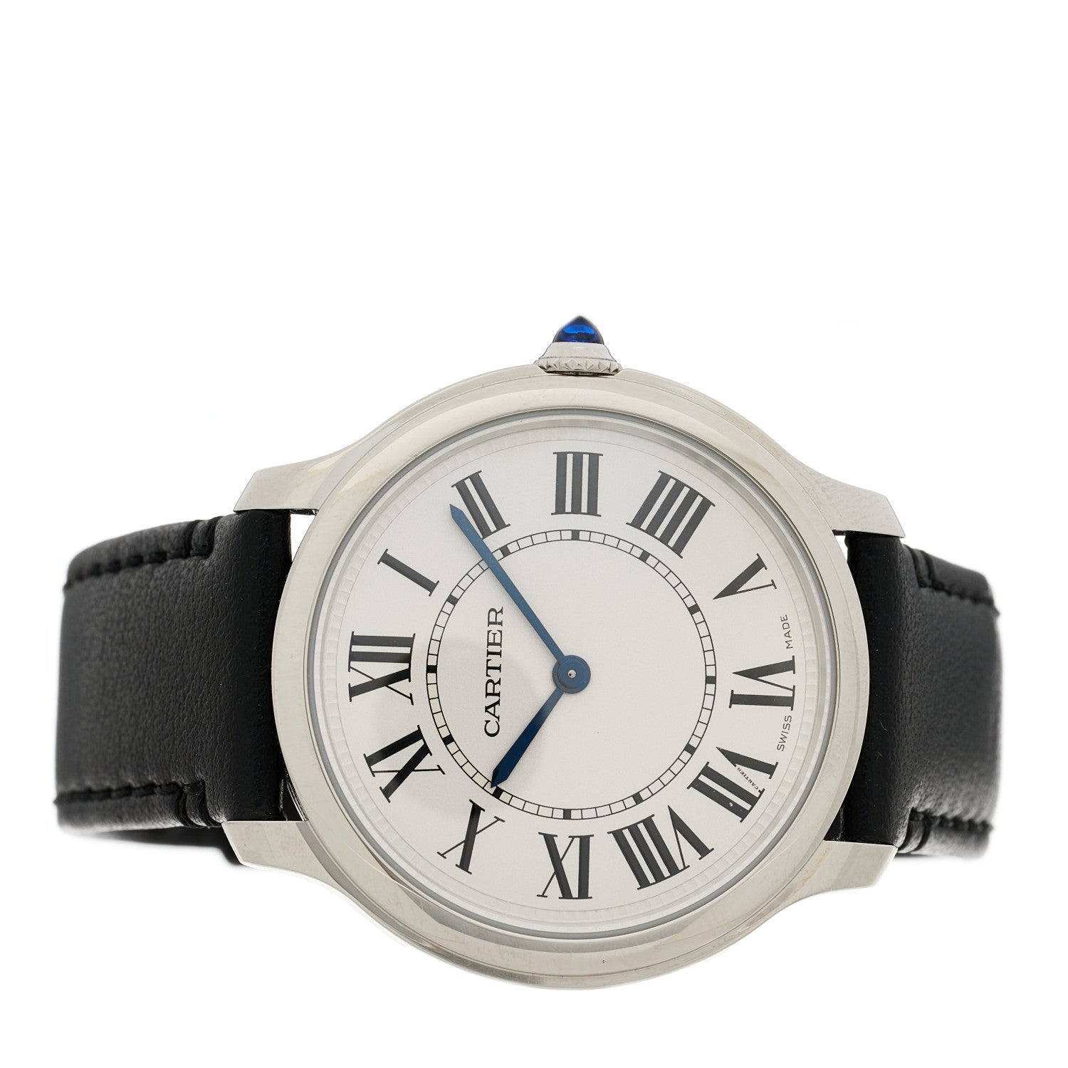 Cartier Stainless Steel Calfskin 36mm Ronde Must de Cartier Quartz Watch 2 of 5