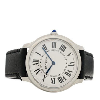 Cartier Stainless Steel Calfskin 36mm Ronde Must de Cartier Quartz Watch 2 of 5