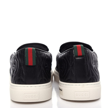 Gucci Nappa Web G Rhombus Quilted Mens Slip On Sneakers 8.5 Black 7 of 11