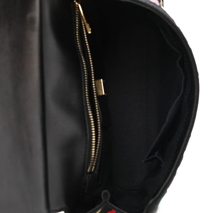 Dolce & Gabbana Neoprene Watersnake Embellished Medium Miss Sicily Satchel Black Multicolor 4 of 11