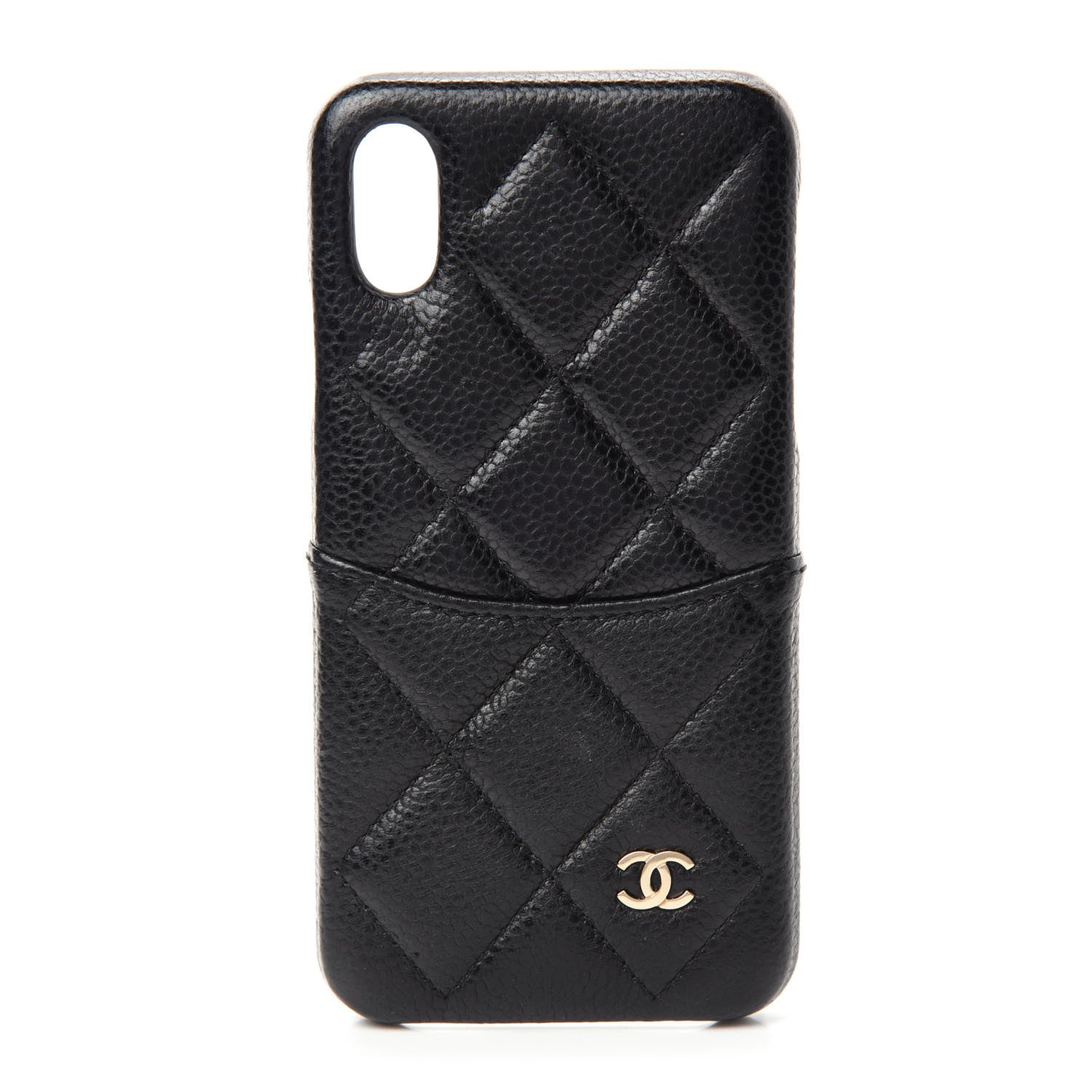 Chanel Caviar Quilted iPhone X Coco Tech Case Black 1 of 7