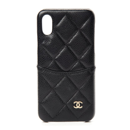 Chanel Caviar Quilted iPhone X Coco Tech Case Black 1 of 7