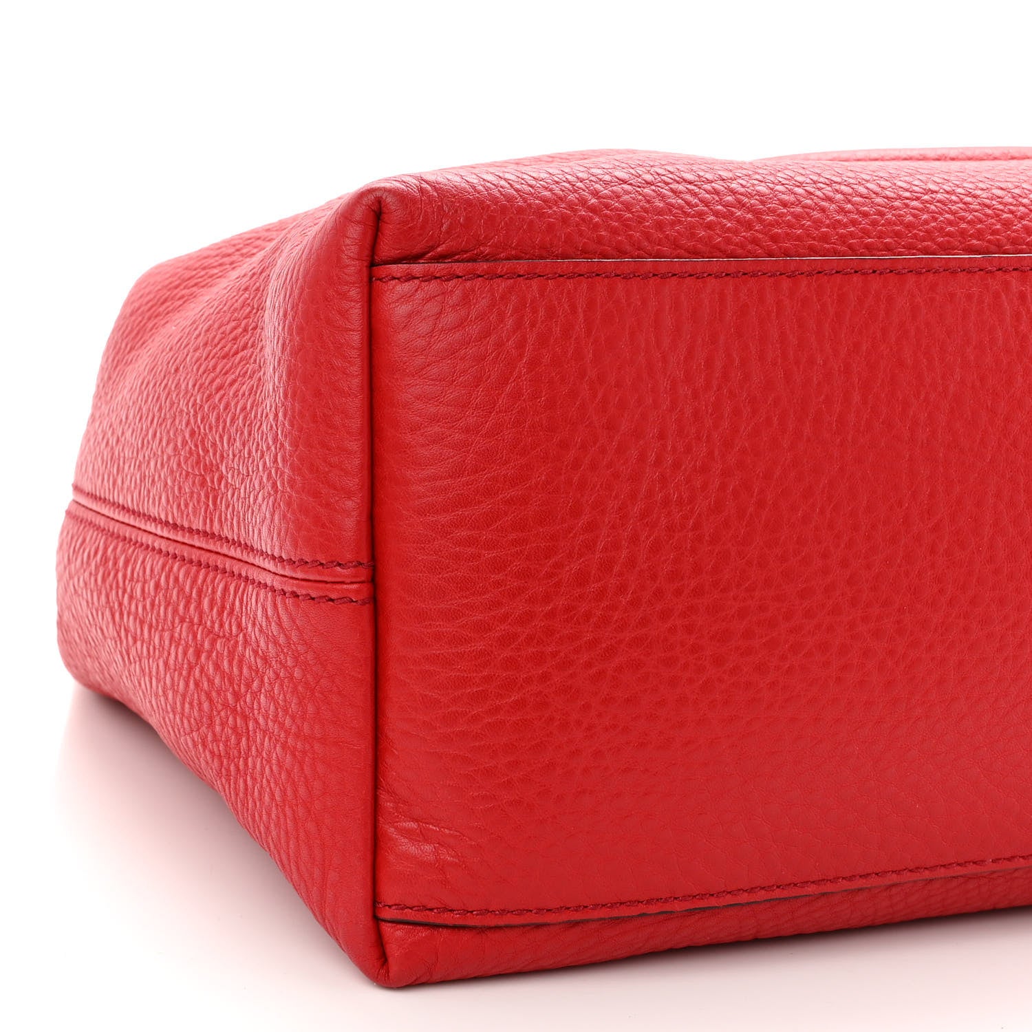 Gucci Pebbled Calfskin Medium Soho Chain Shoulder Bag Tabasco Red 9 of 11