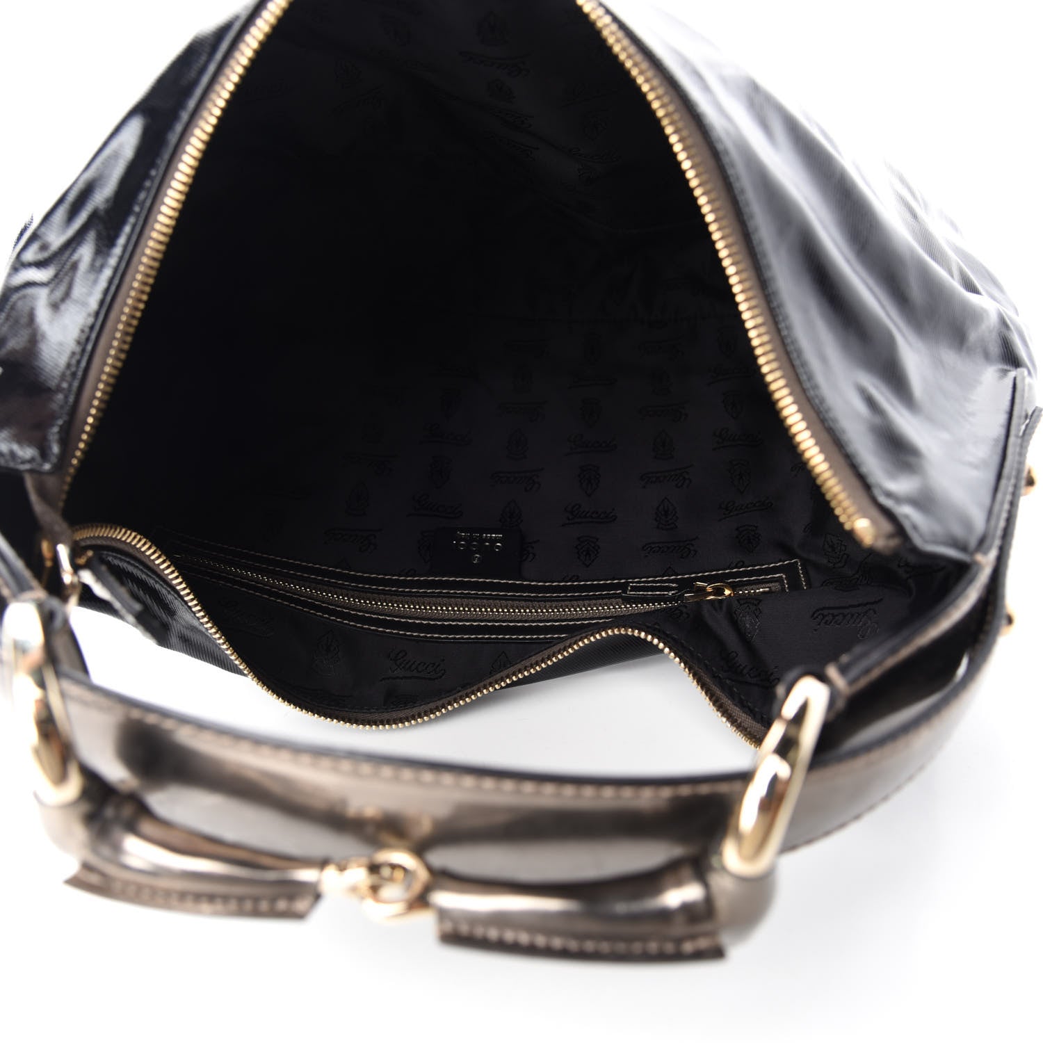 Gucci Dialux Medium Horsebit Chain Hobo Black 5 of 10