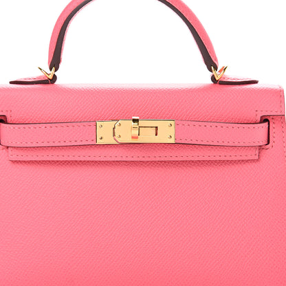 Hermes Epsom Mini Kelly Sellier 20 Rose Azalee 7 of 11