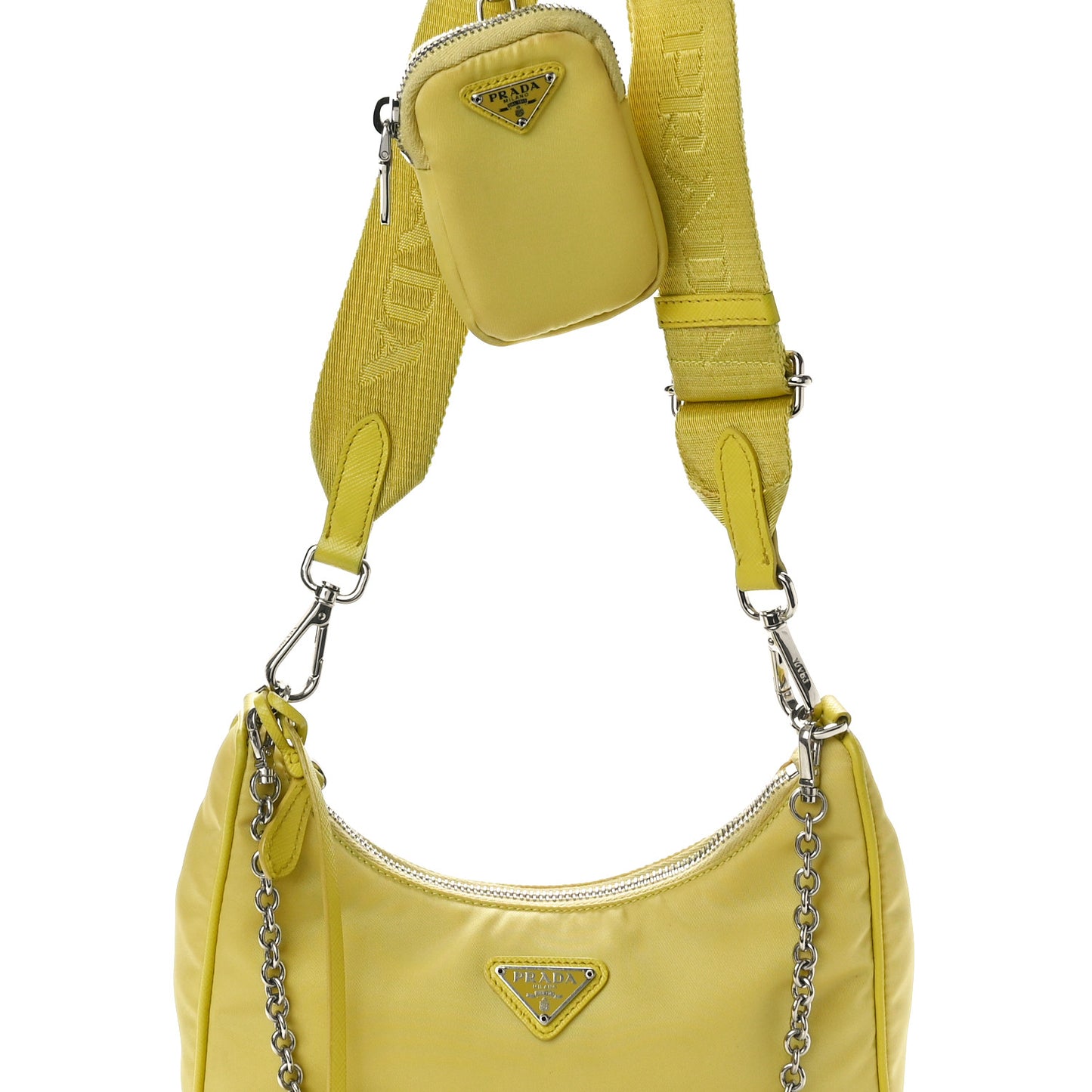 Nylon Saffiano Re-Edition 2005 Shoulder Bag Ananas
