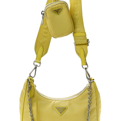 Prada Nylon Saffiano Re-Edition 2005 Shoulder Bag Ananas 7 of 9