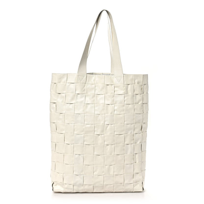 Bottega Veneta Calfskin Maxi Intrecciato Cassette Tote White 1 of 10