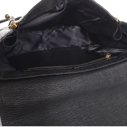 3.1 Phillip Lim 3.1 Shark Embossed Leather Pashli Messenger Black 5 of 9