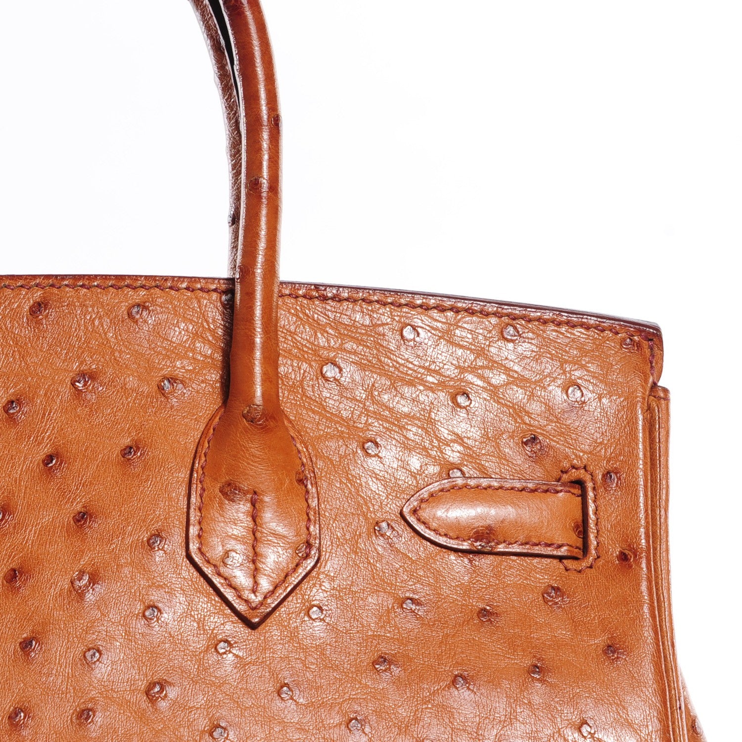 Hermes Ostrich Birkin 30 Cognac 23 of 26