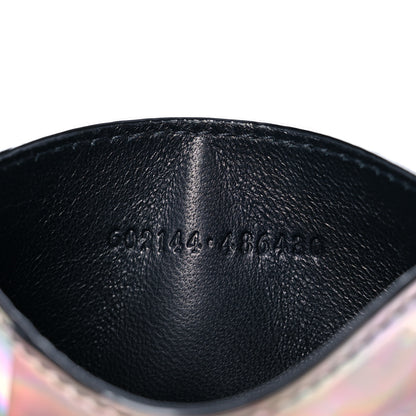 Alexander McQueen Iridescent PVC Calfskin Card Holder Silver 6 of 7