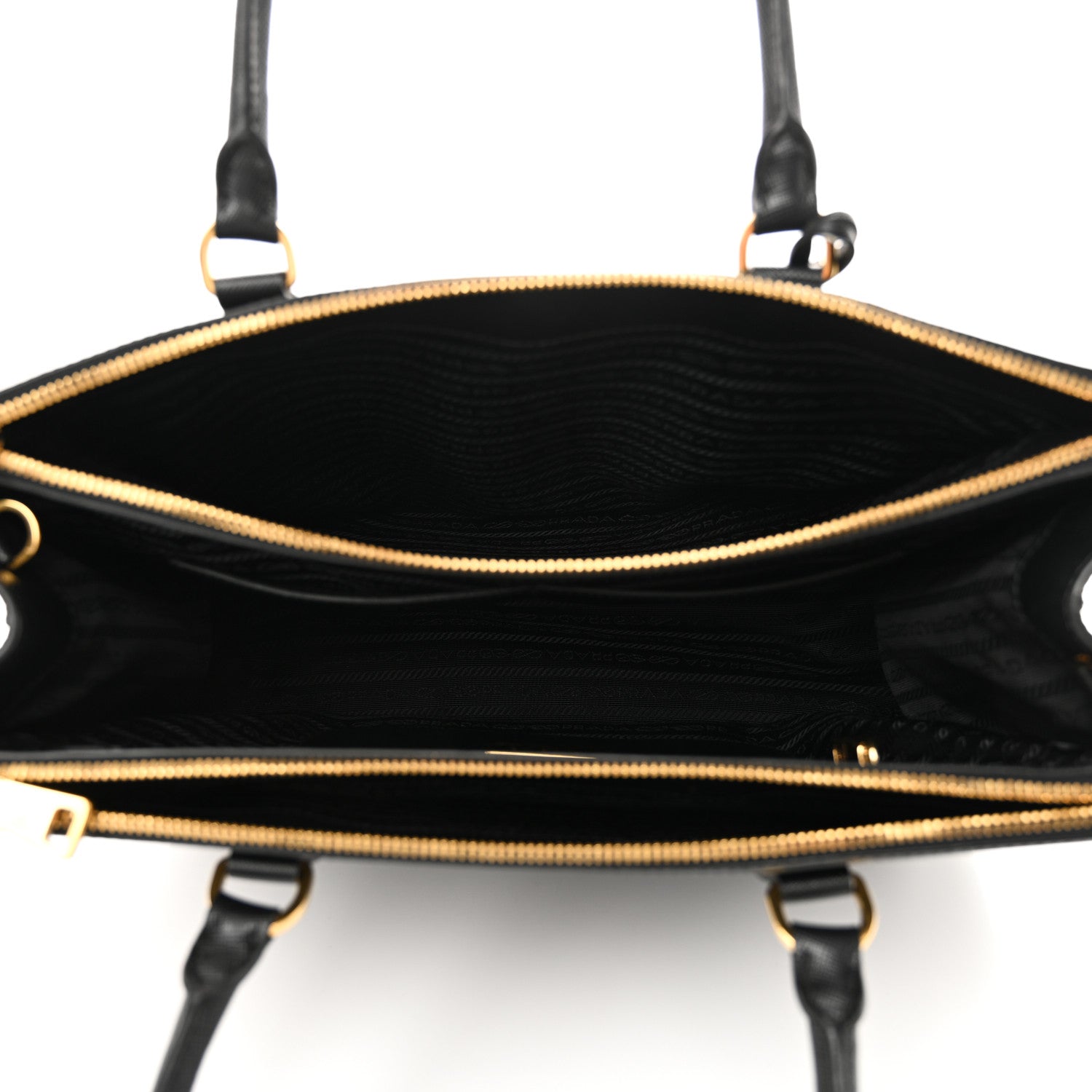 Prada Saffiano Lux Large Galleria Double Zip Tote Black 5 of 9