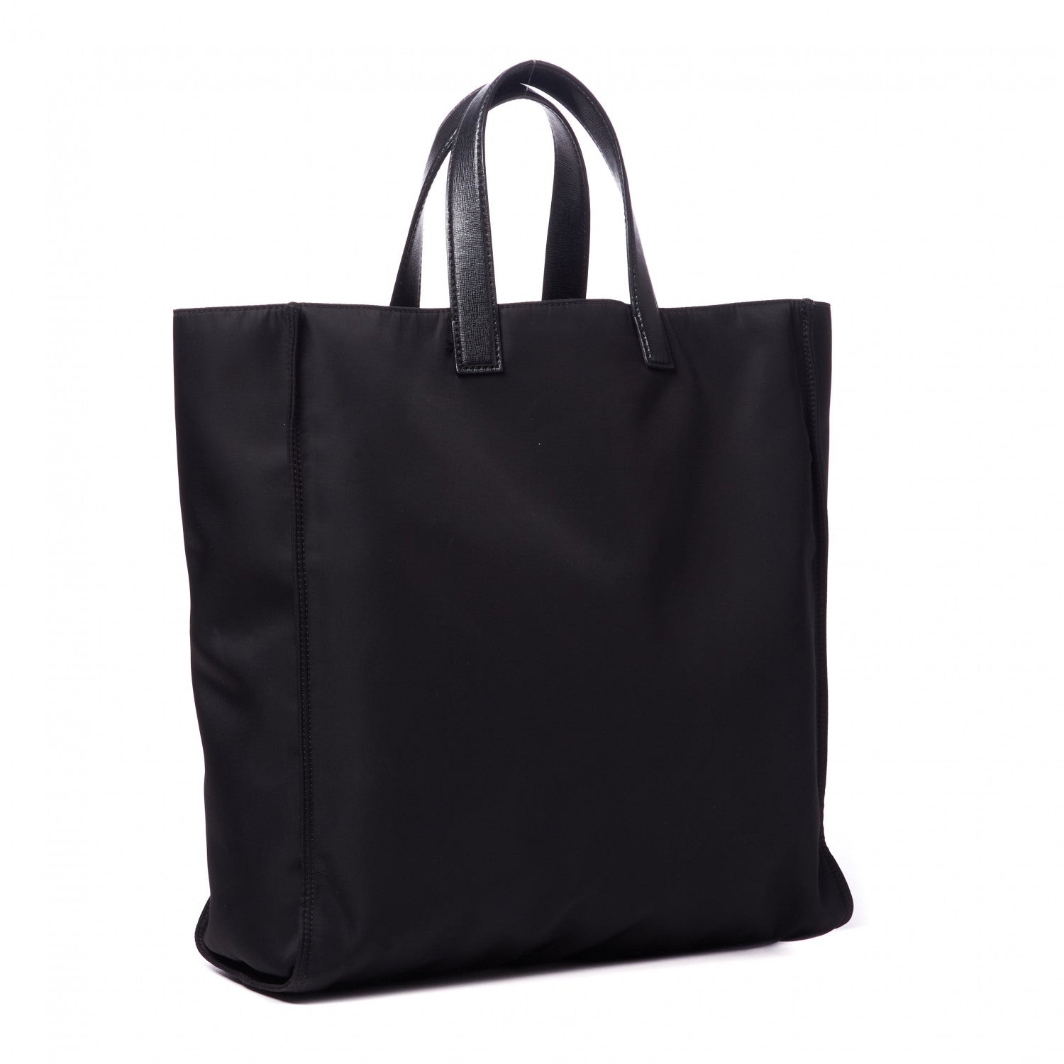Fendi Nylon Vitello Elite Monster Eyes Tote Black Yellow 2 of 10