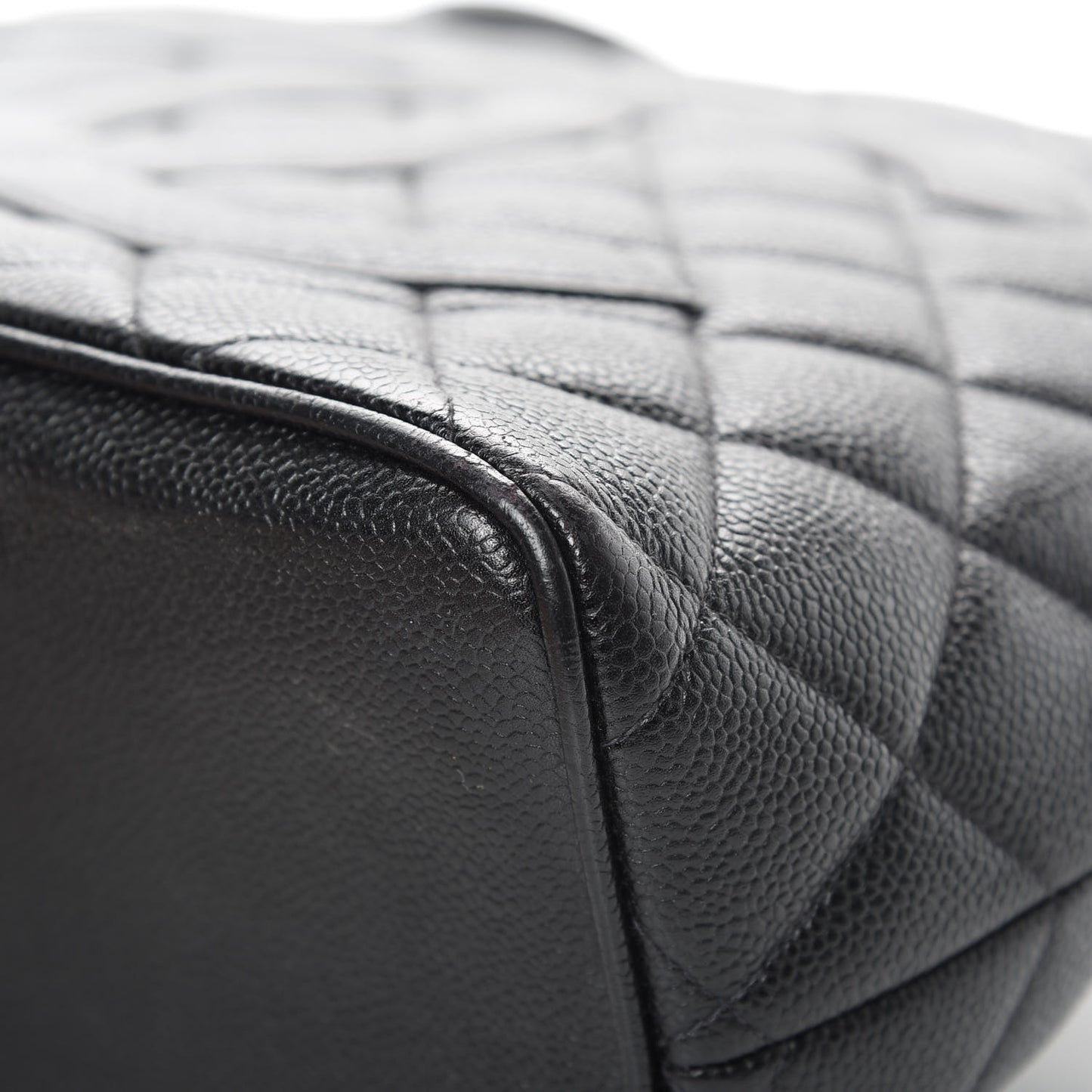 Caviar Quilted Medallion Tote Black