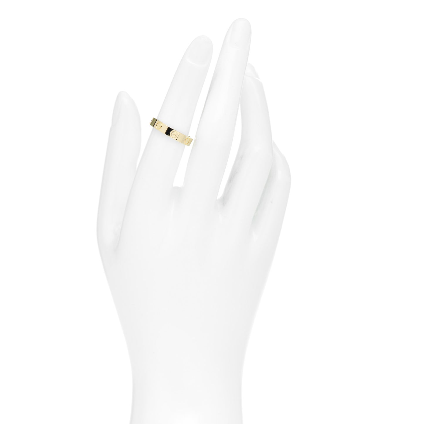 18K Yellow Gold 3.5mm LOVE Wedding Band Ring 52 6