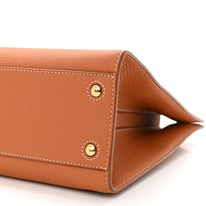 Burberry Grained Calfskin Small Frances Tote Warm Russet 10 of 10