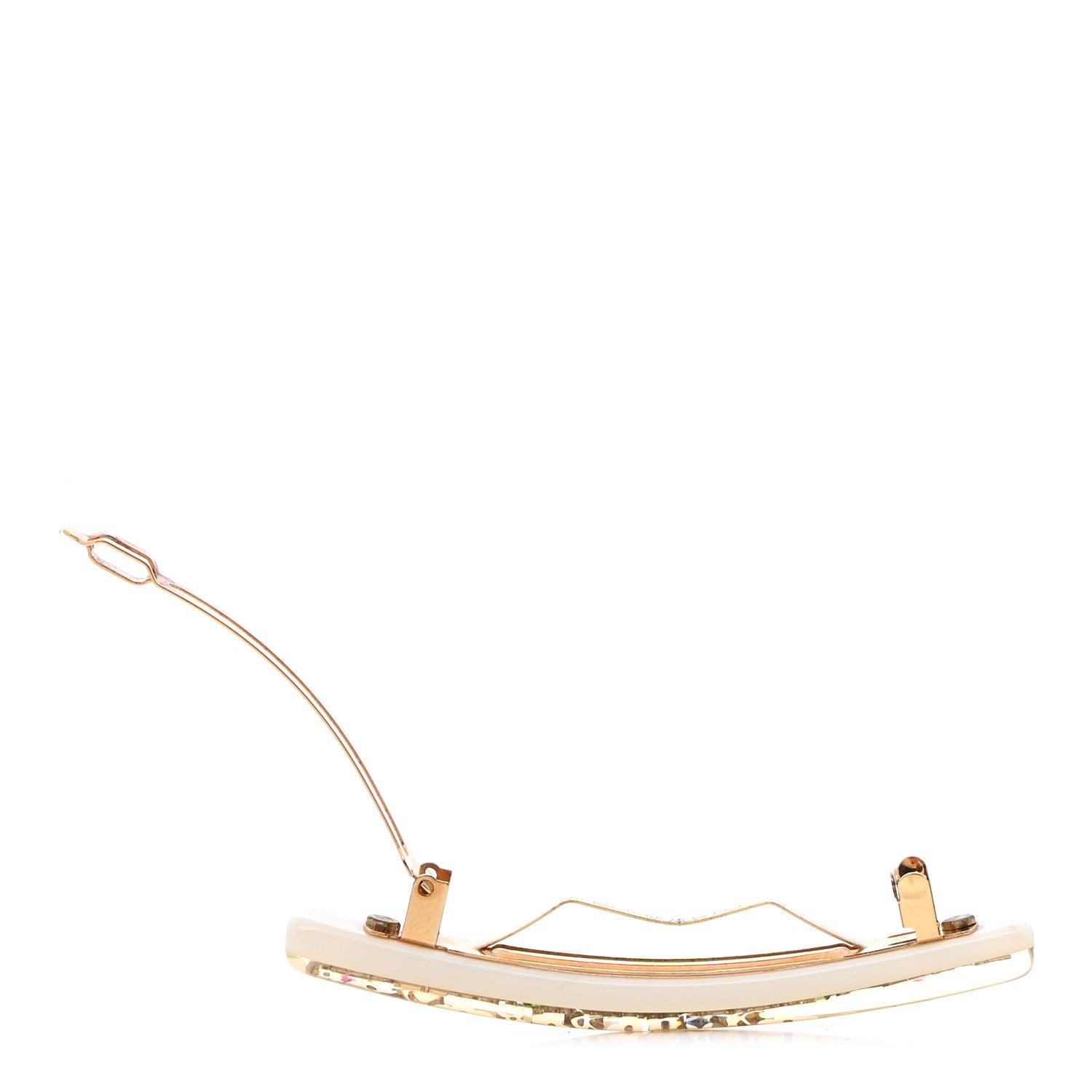 Louis Vuitton Resin Swarovski Inclusion Barrette PM White 4 of 4