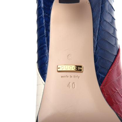 Gucci Snakeskin Crystal Double G Pumps 40 Multicolor 9 of 11