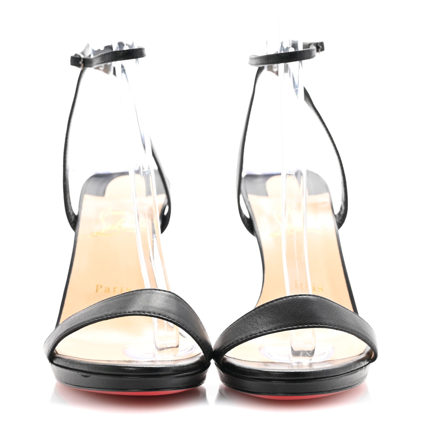Nappa Loubigirl 100 Sandals 39.5 Black